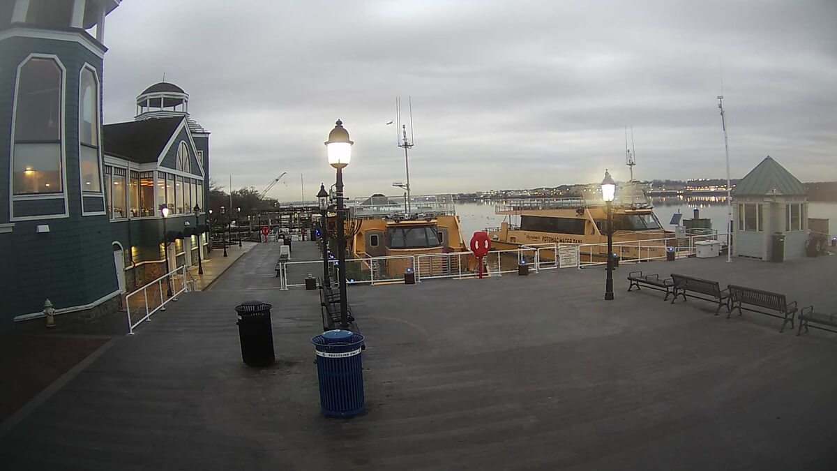 Today's sunrise from the City of Alexandria marina cam