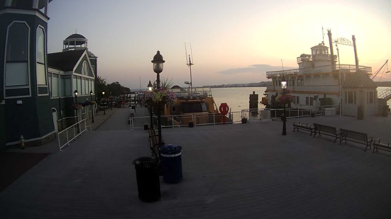 Today's sunrise from the City of Alexandria marina cam